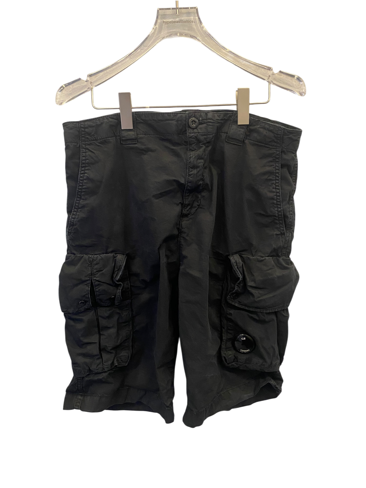 Used C.P. Company bermuda cargo shorts twill stretch navy