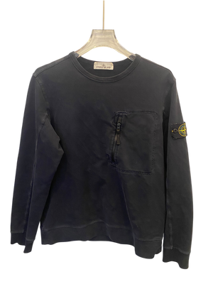 Used Stone Island Zip Pocket Crewneck