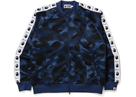 Used BAPE Color Camo Tape Jersey Top Blue