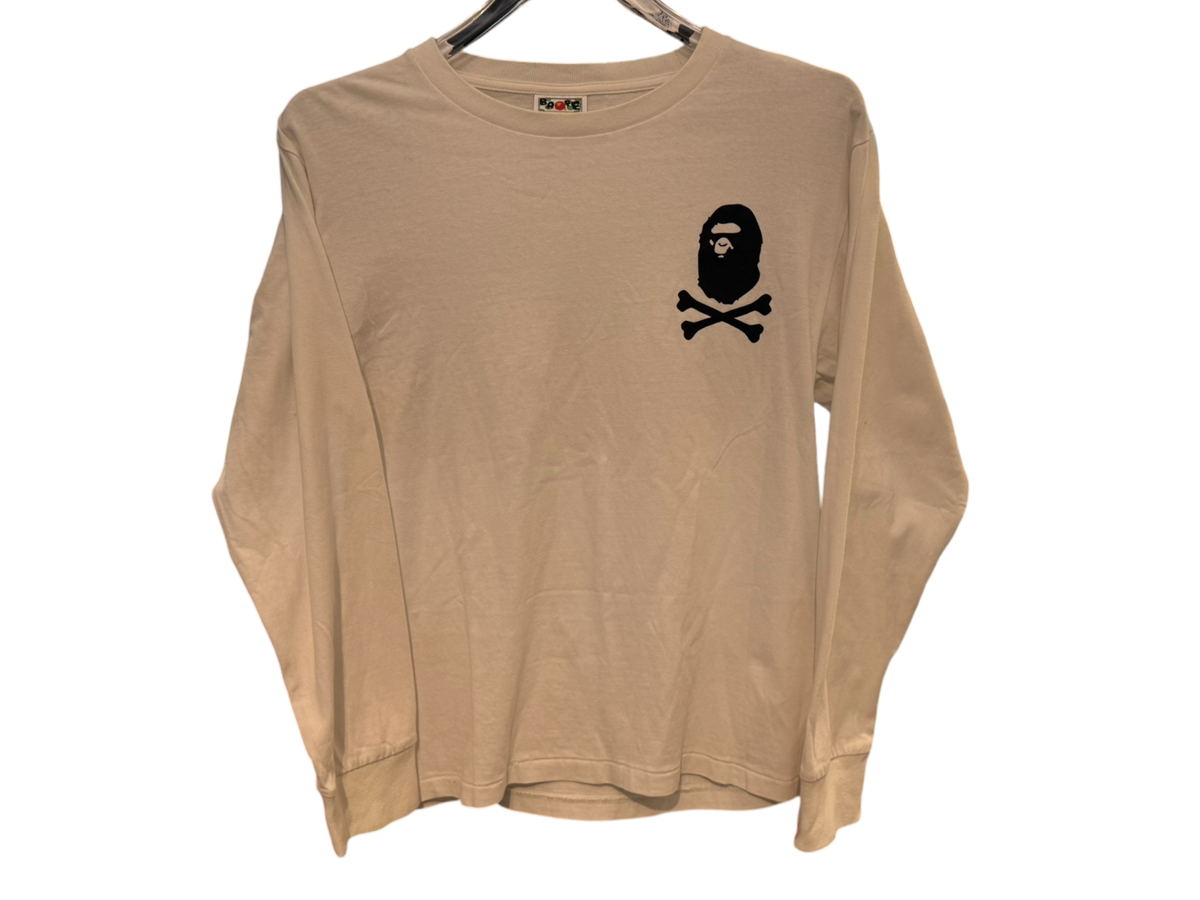 Used A Bathing Ape Crossbone Longsleeve White