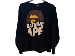 A Bathing Ape Ape Head Longsleeve Black