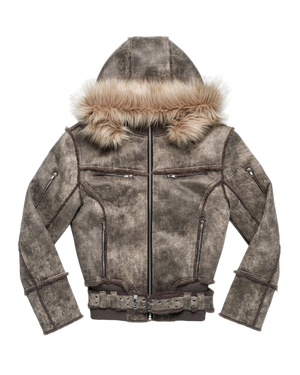 Racer Faded Sheepskin Jacket