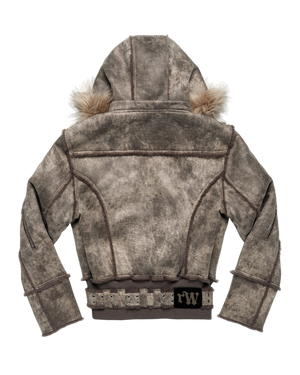 Racer Faded Sheepskin Jacket