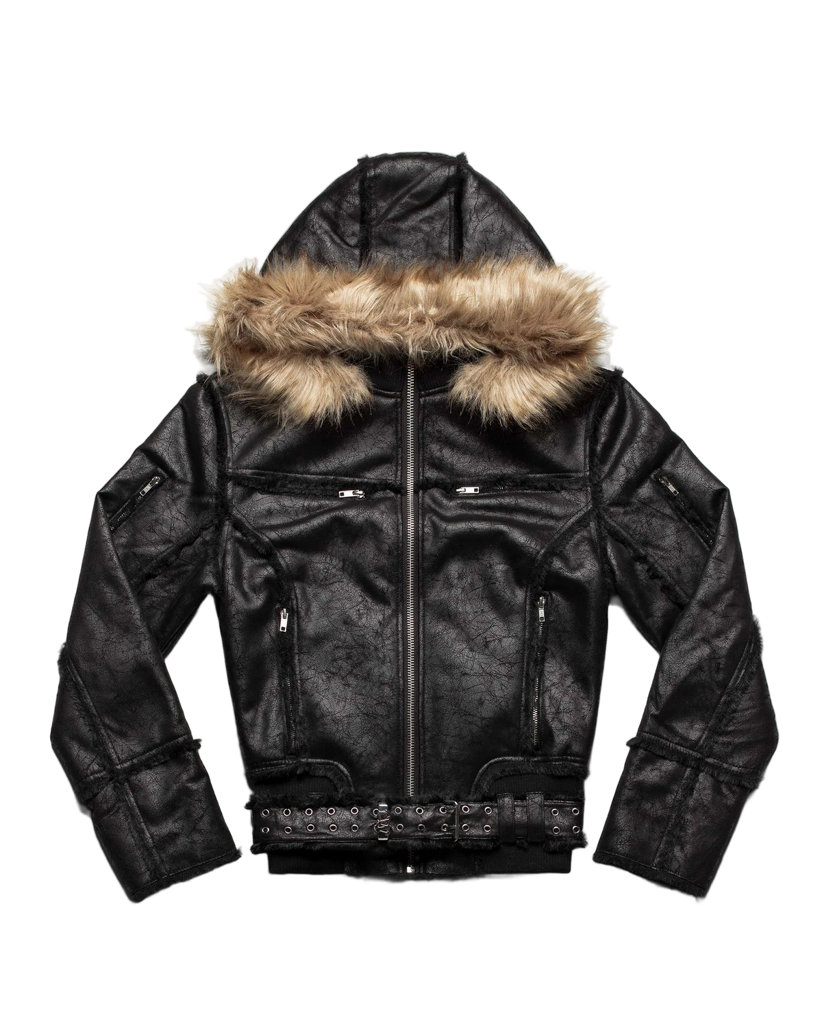 Racer Black Sheepskin Jacket
