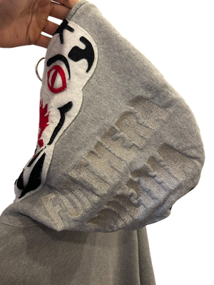 Used Bape '06 grey tiger full zip hoodie grey