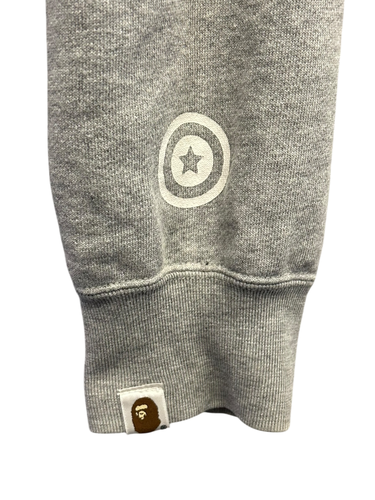 Used Bape '06 grey tiger full zip hoodie grey