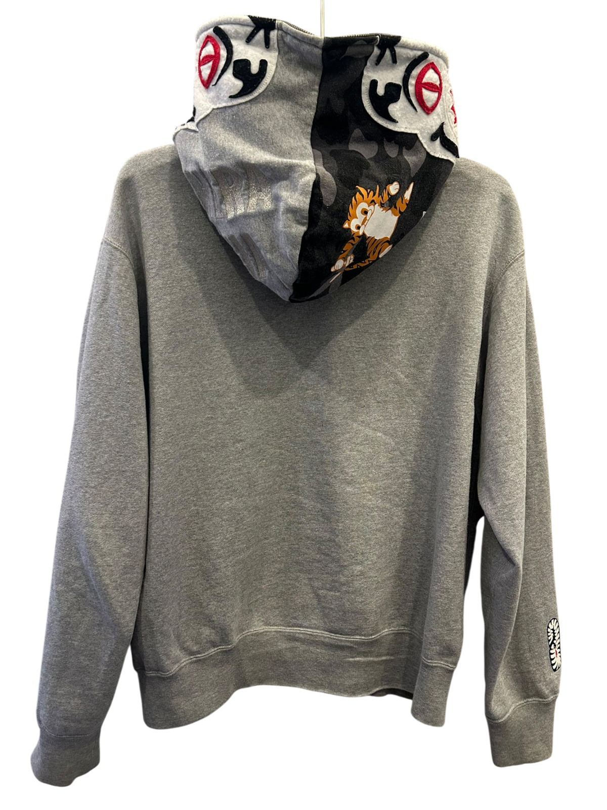 Used Bape '06 grey tiger full zip hoodie grey