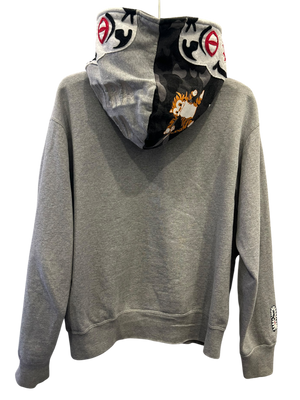 Used Bape '06 grey tiger full zip hoodie grey