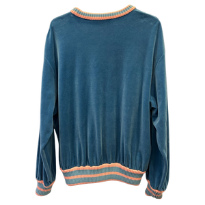 Gucci Velour Tennis Jumper Light Blue