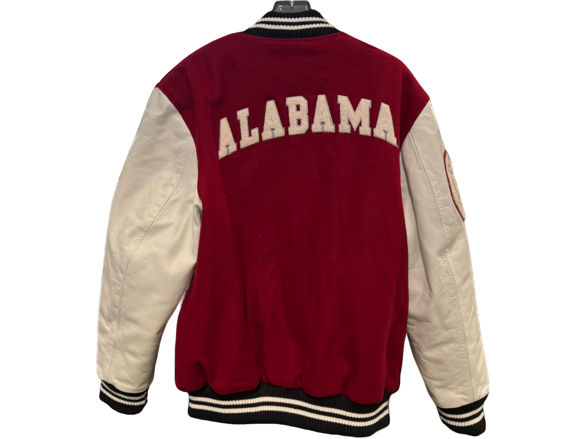 Men's Franchise Club Crimson Alabama Crimson Tide Full-Snap Letterman Jacket