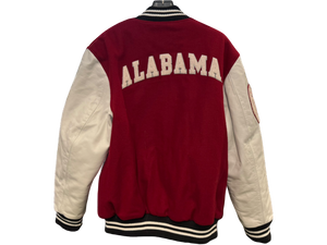 Men's Franchise Club Crimson Alabama Crimson Tide Full-Snap Letterman Jacket