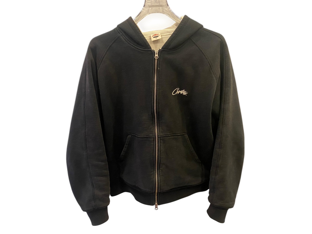 Corteiz HMP Thermal Zip Hoodie Black