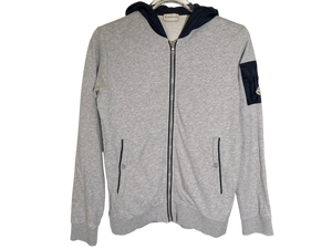 Used Moncler Zip Up Hoodie Grey/Navy