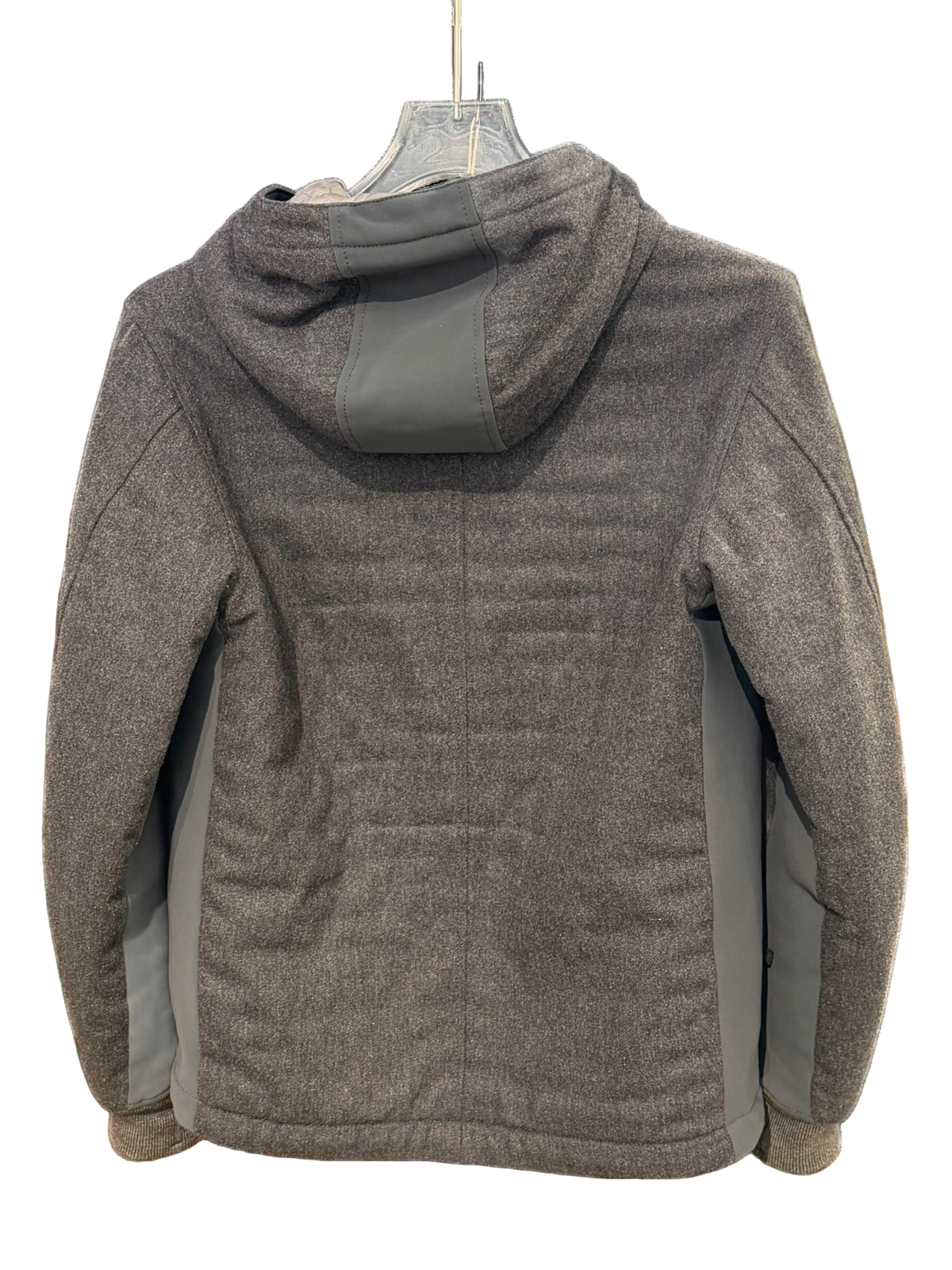 Used Stone Island Junior AW 2017 Hooded Felted Wool & Soft Shell Mixed Jacket