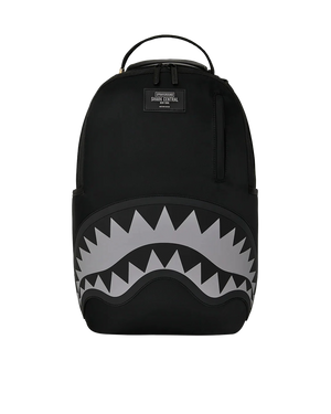 Sprayground Shark Central Black Nylon Gray Embossed Backpack