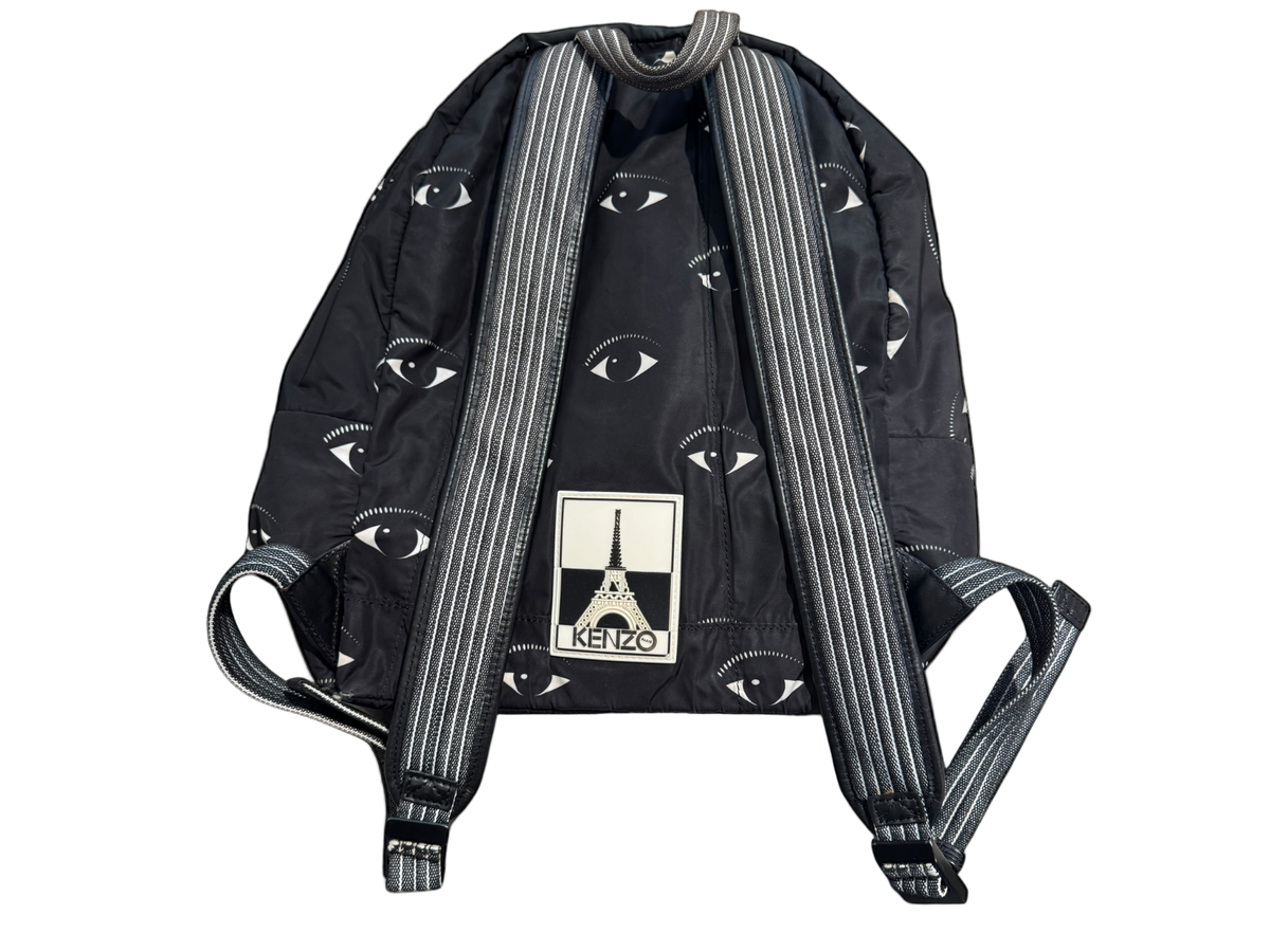 Used Kenzo Black Multi Eyes Backpack