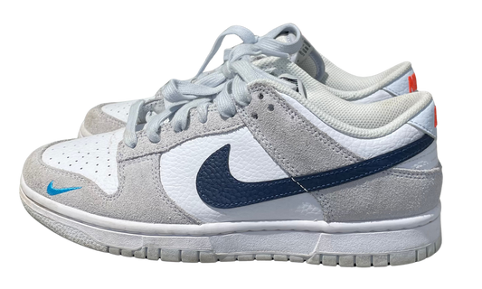 Nike Used Nike Dunk Low White Grey Navy Aqua Mini Swoosh - test