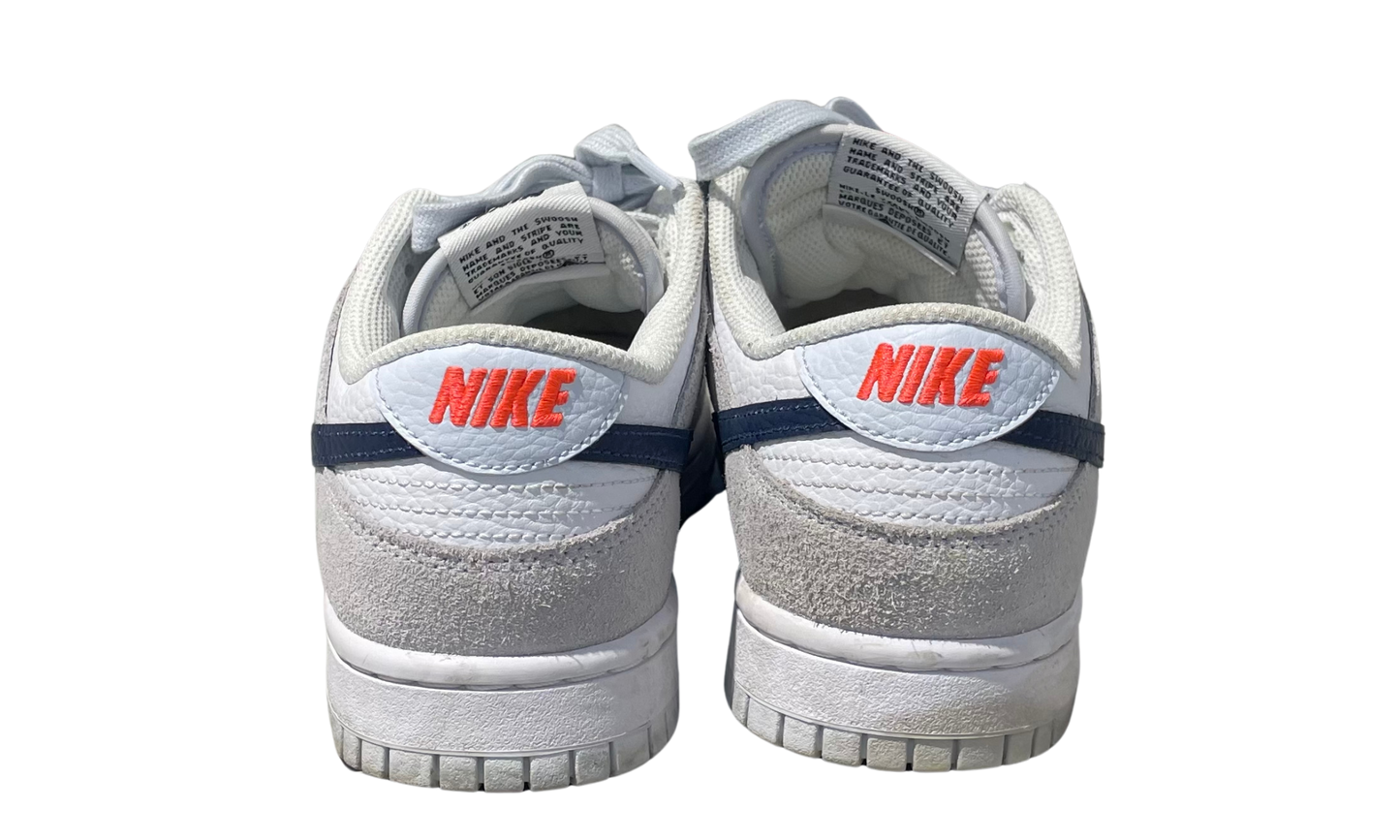 Nike Used Nike Dunk Low White Grey Navy Aqua Mini Swoosh - test