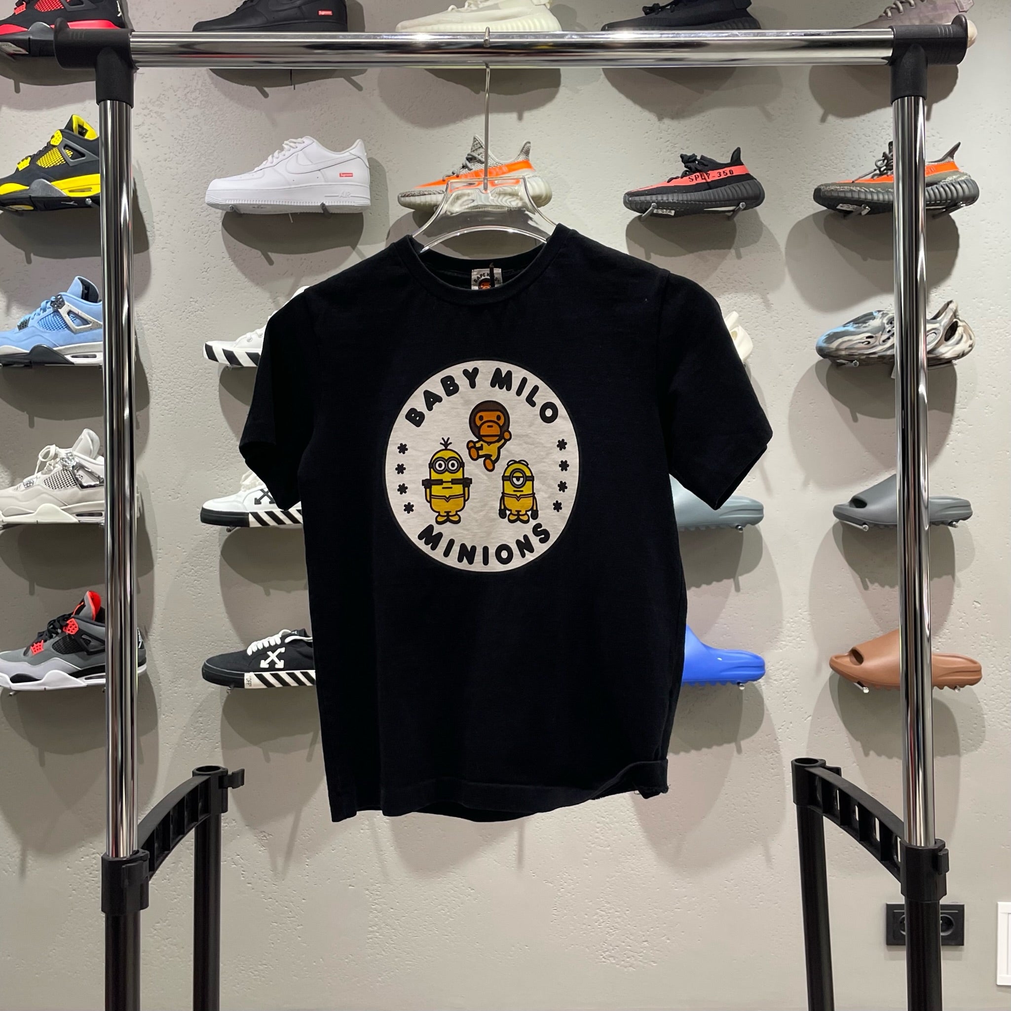 Used bape x baby milo x minions tee