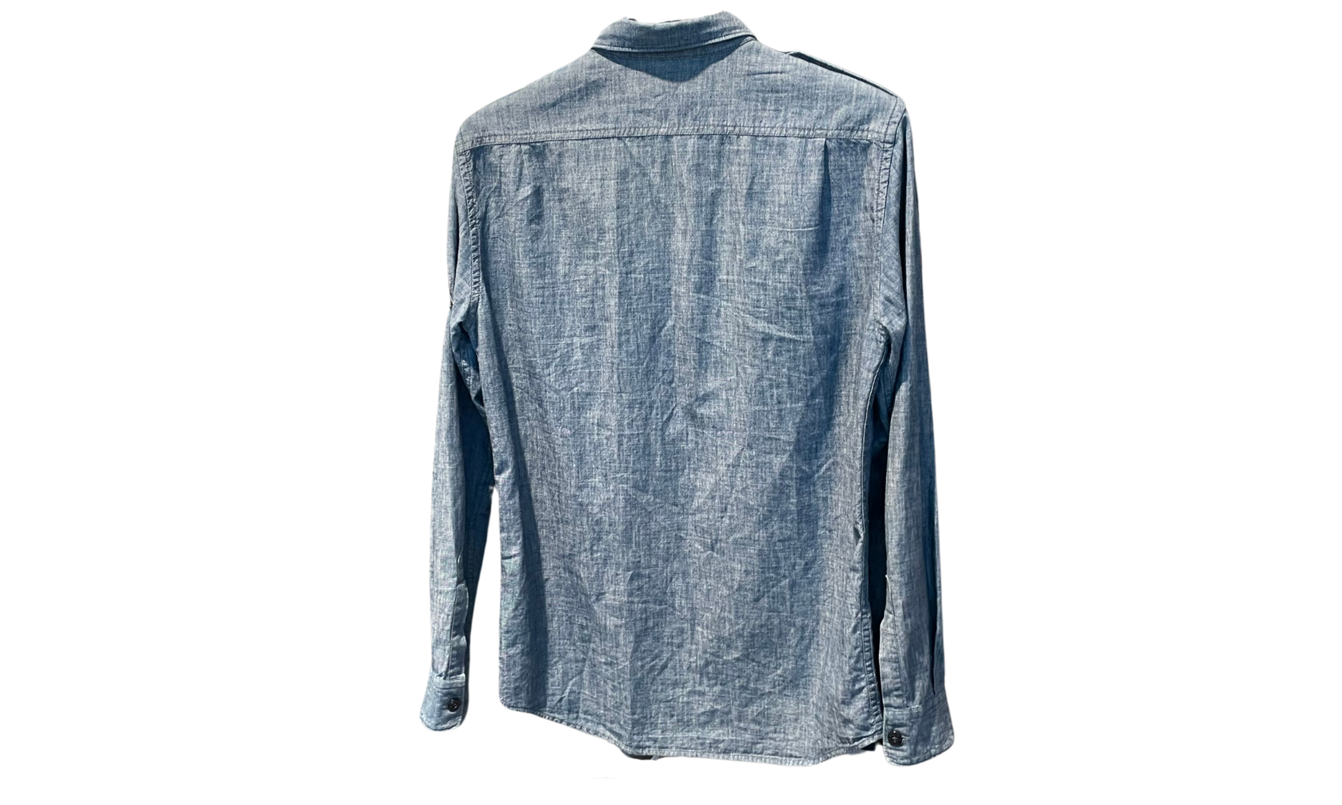 Stone Island Used Stone Island Blue Button Up Shirt - test