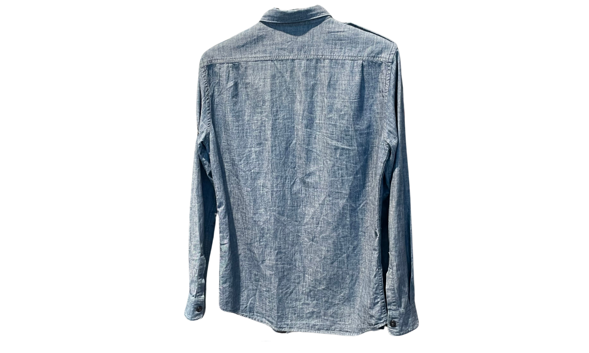 Stone Island Used Stone Island Blue Button Up Shirt - test