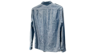 Stone Island Used Stone Island Blue Button Up Shirt - test