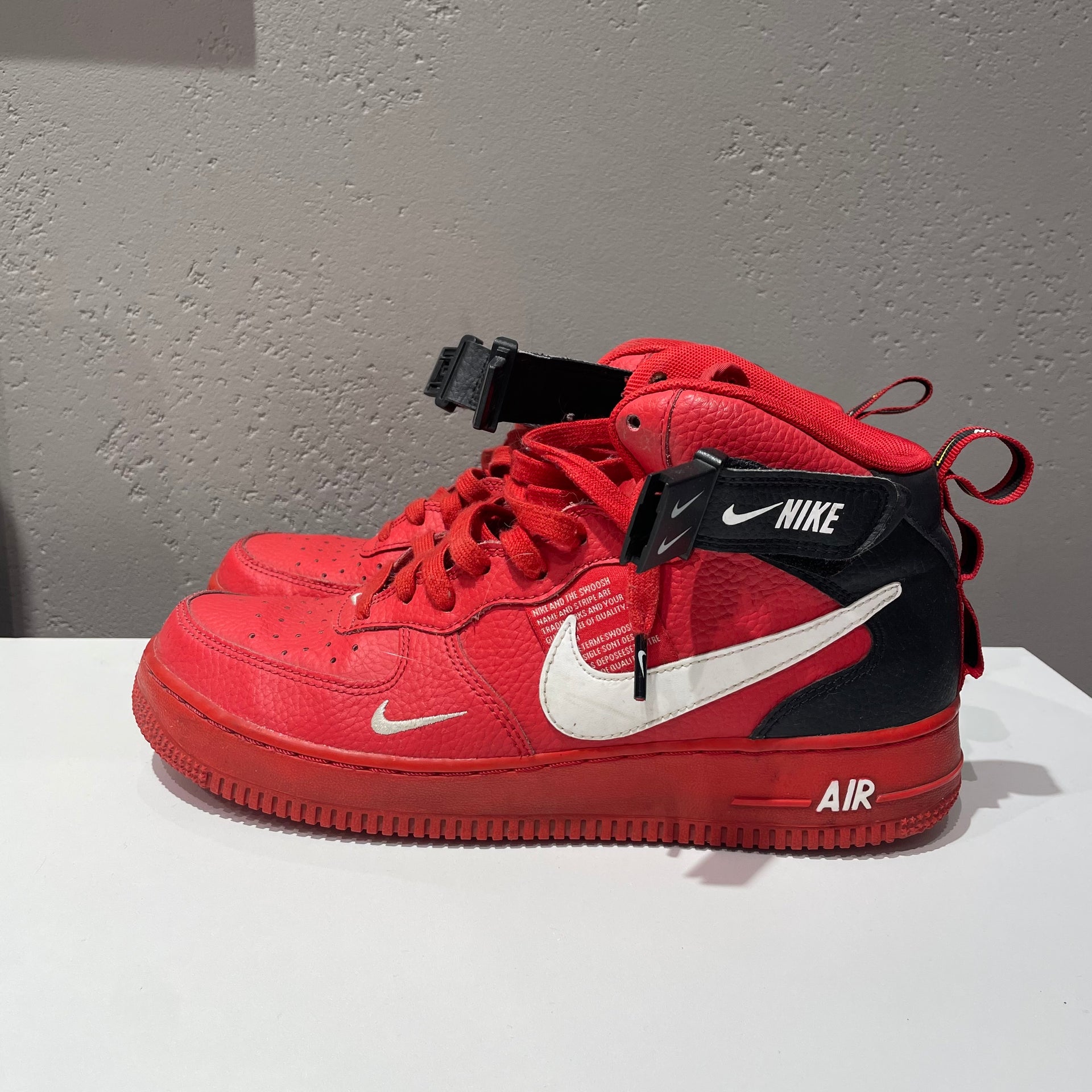 Used Nike Air Force Mid Utility University Red – hypebeastbaltics