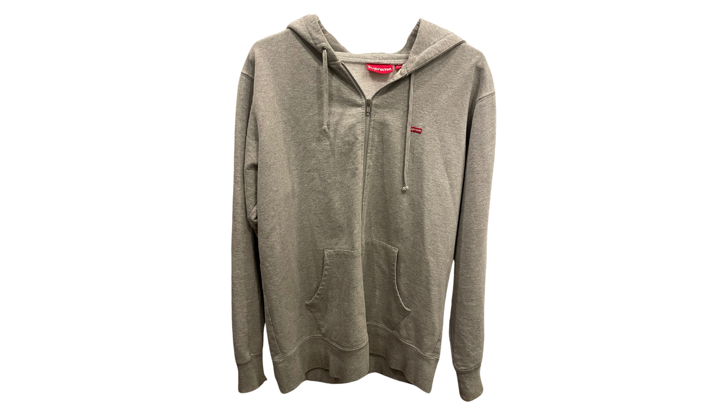 Supreme Used Supreme Small box logo zip hoodie Grey   - test