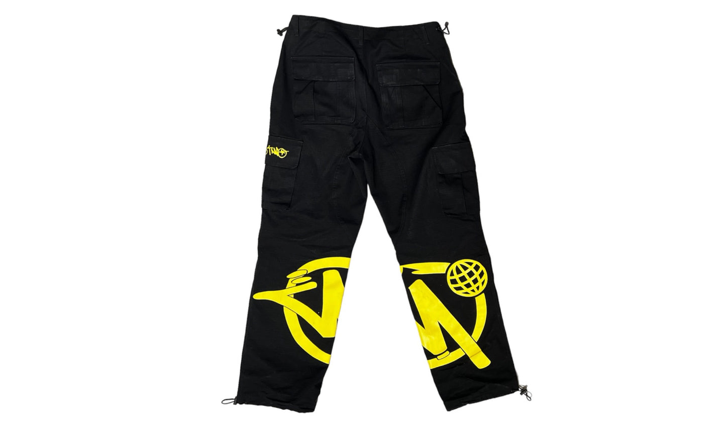 Minus two cargo pants black yellow