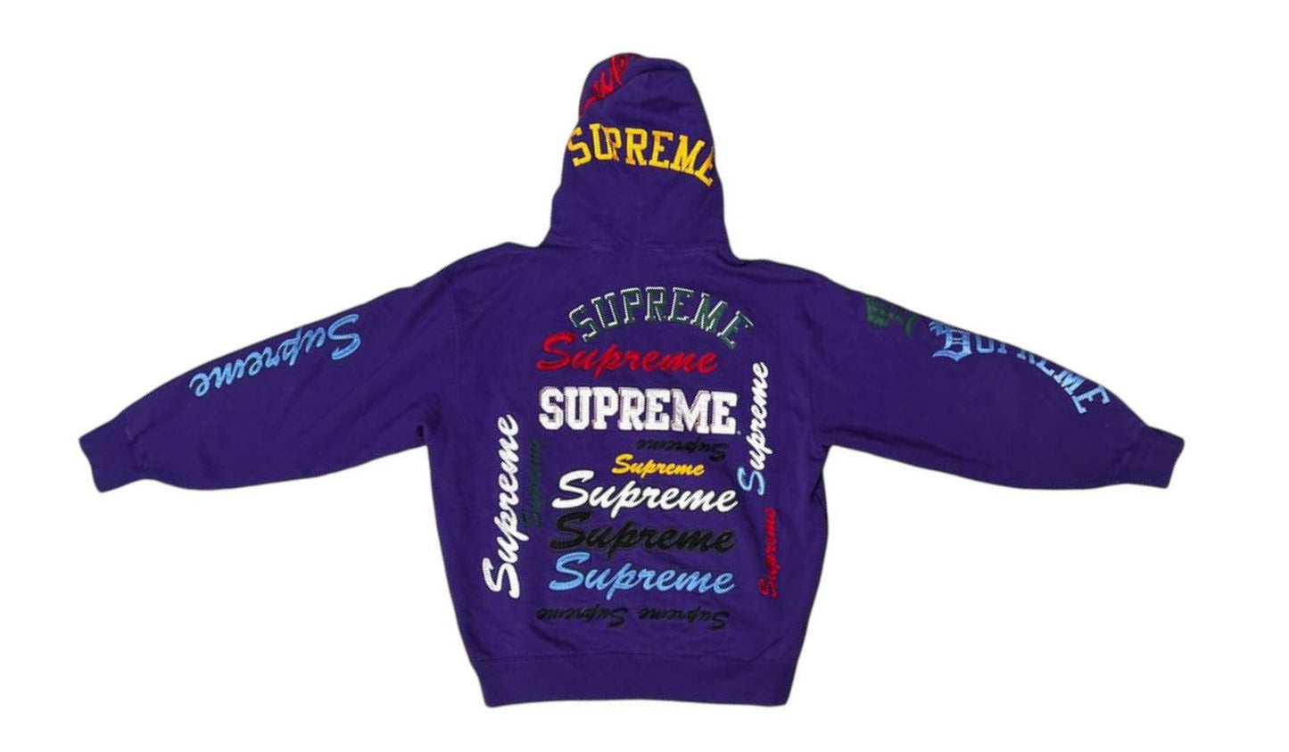 Used Supreme Multi Logo Hooded Sweatshirt