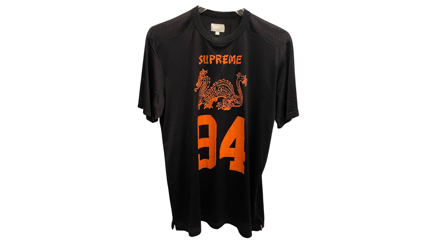 Supreme Used Supreme Dragon Football Jersey Black FW14  - test