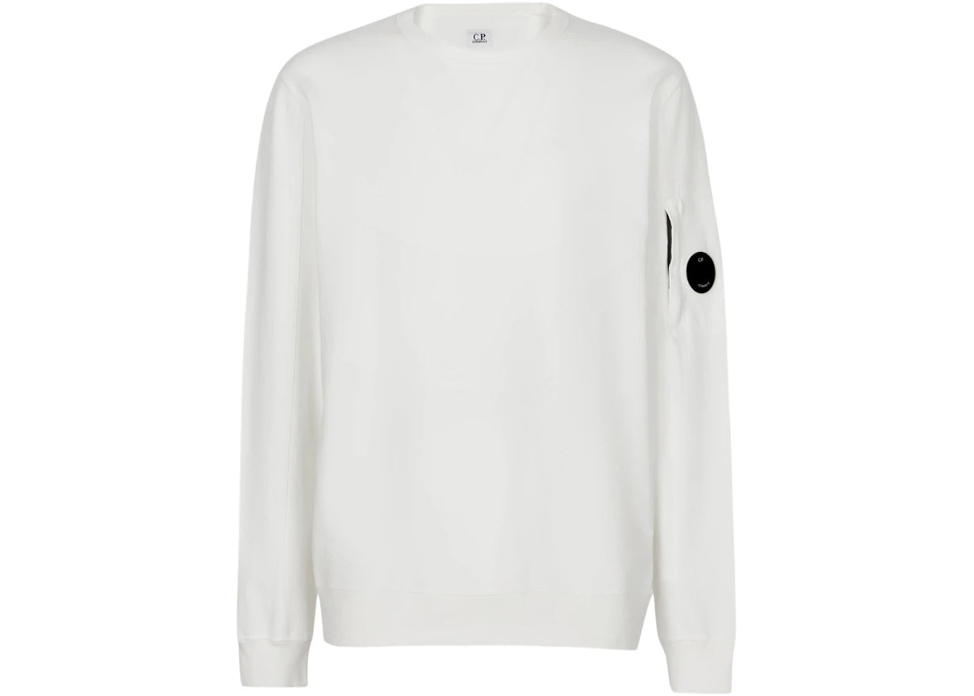 CP company fleece crewneck sweatshirt white - 12CMSS032A002246G103