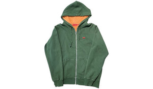 Supreme Used Supreme Contrast Zip Up Hooded Sweatshirt Dark Green - test