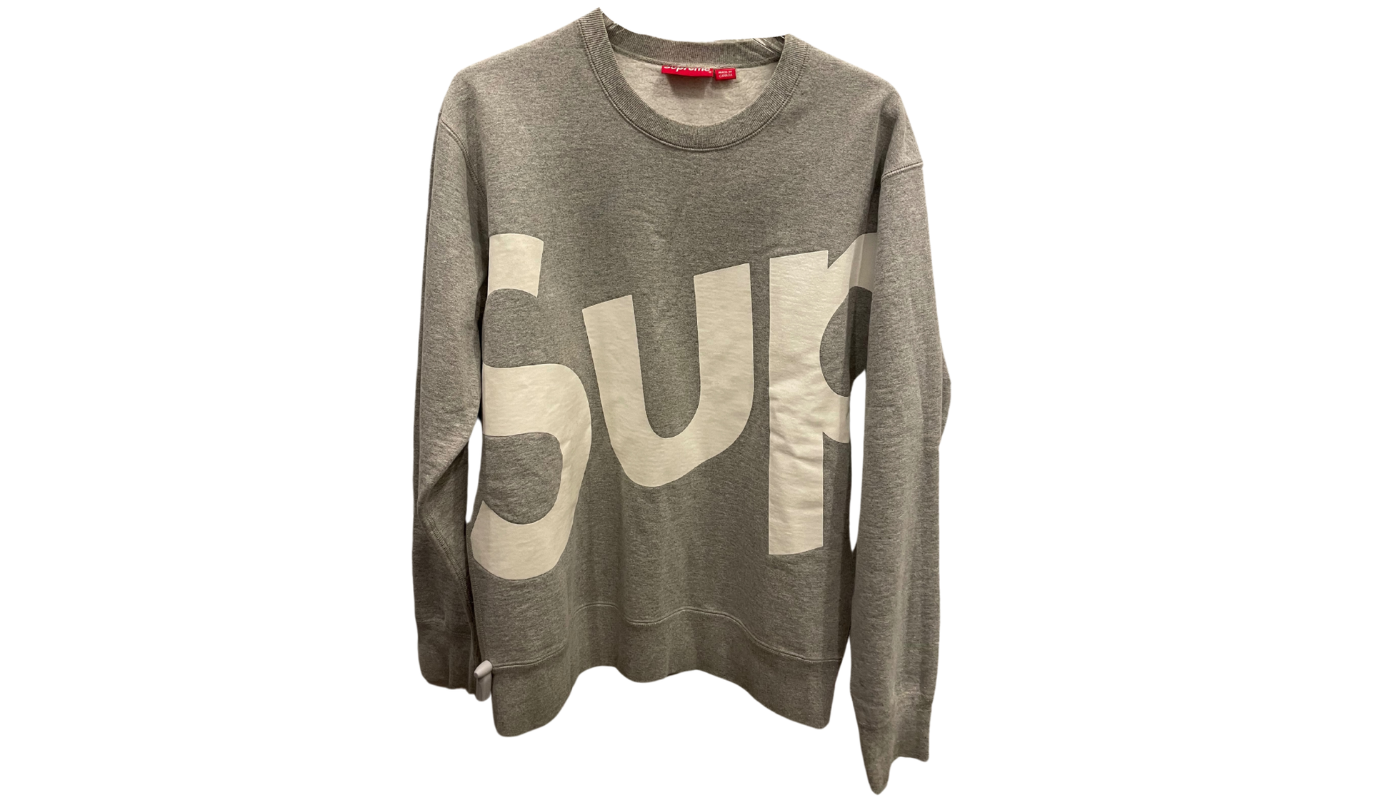 Supreme Used Supreme SUP Crewneck Grey  - test