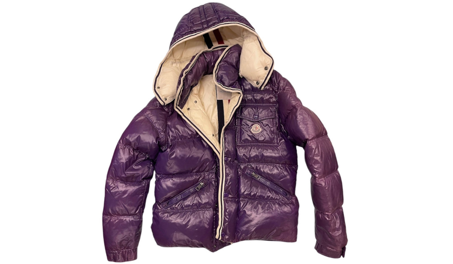 Used Moncler branson hooded jacket purple