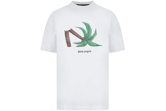 Palm Angels Broken Palm T-Shirt
White/Brown/Green