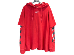 nike Used Off White T-Shirt Hoodie Red  - test