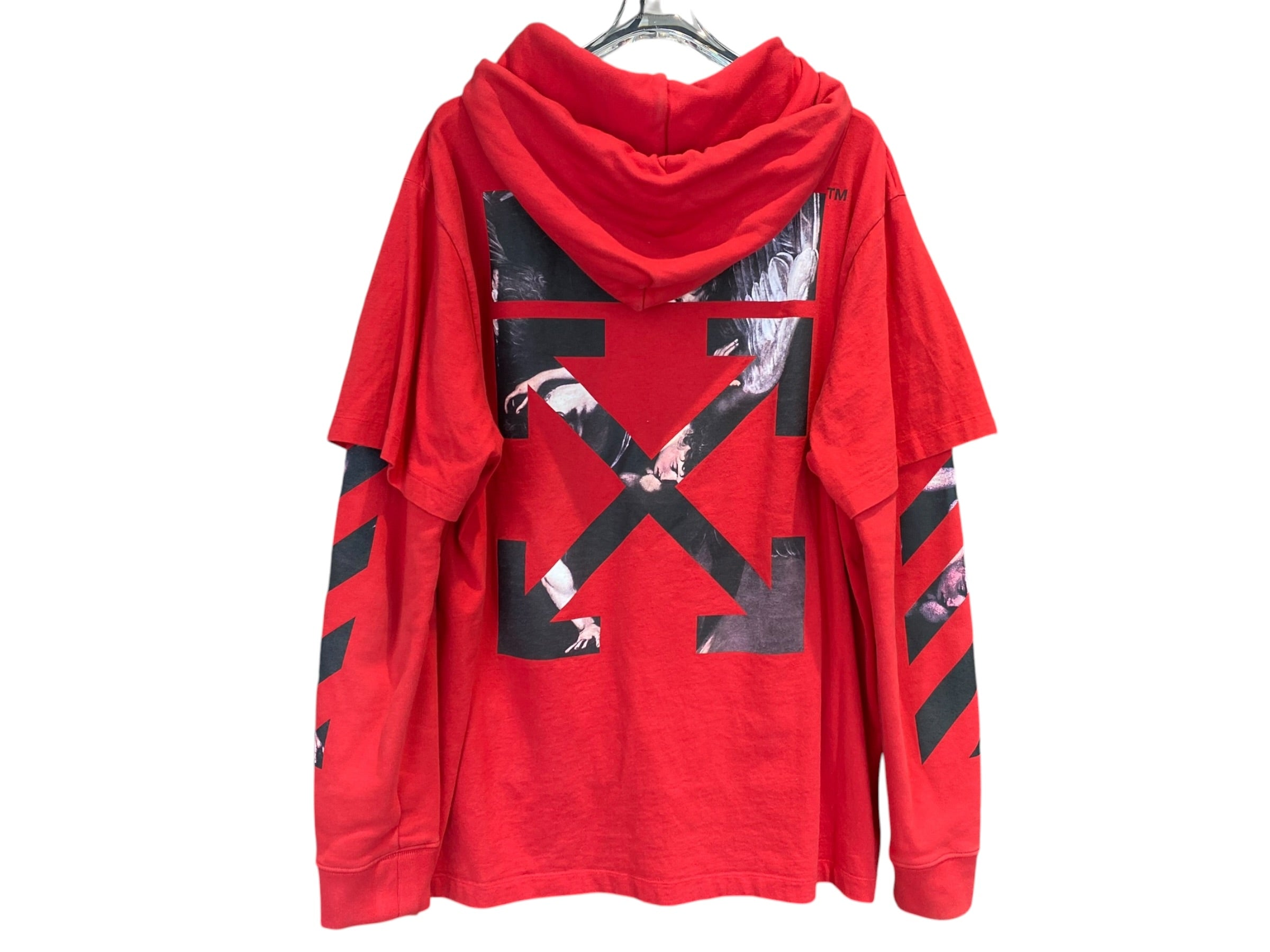nike Used Off White T-Shirt Hoodie Red  - test