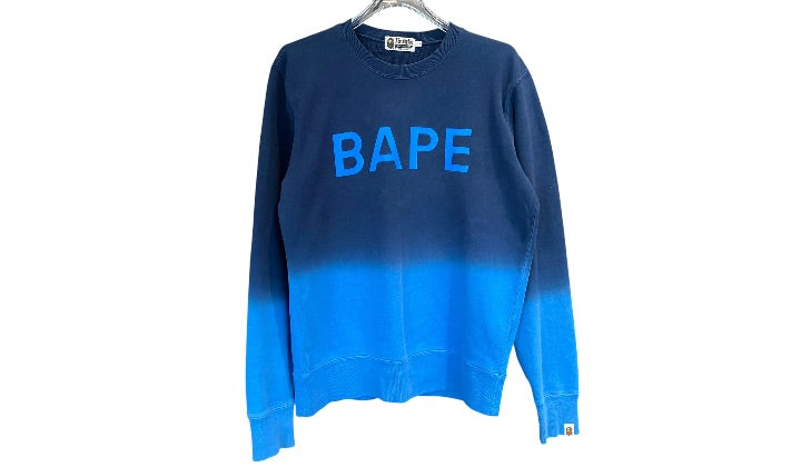 A Bathing Ape Used Bape Gradiation Crewneck Blue - test