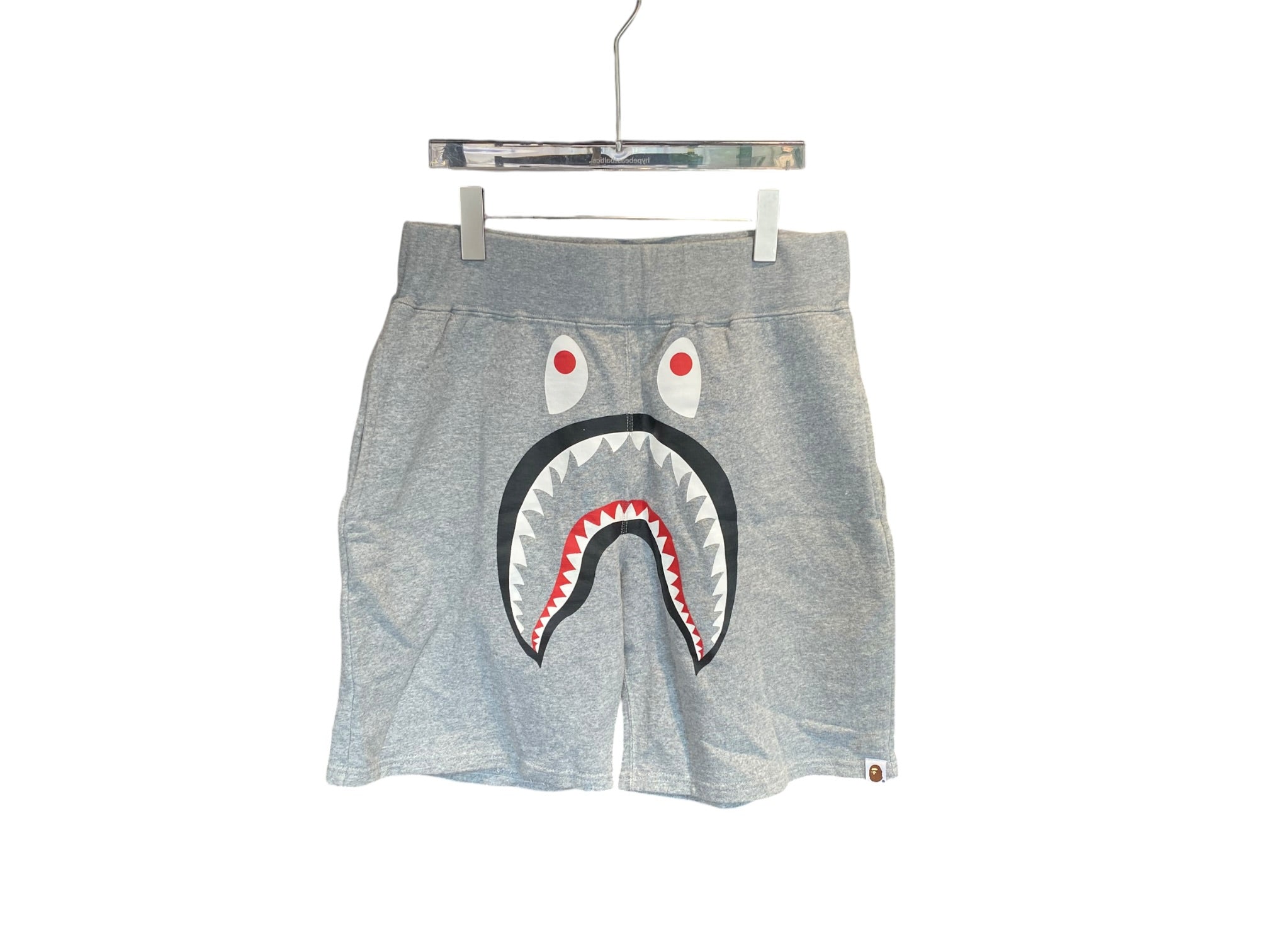 Bape Used Bape shark camo back pocket sweat shorts grey - 529261815