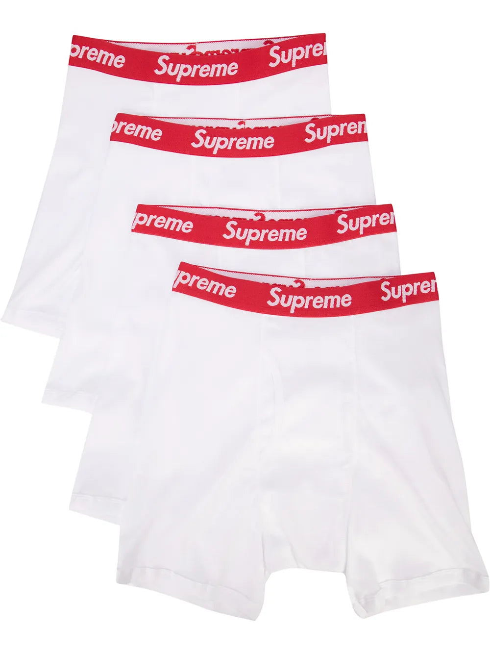 Supreme Hanes Boxer Briefs White Underwear (4 Pack)
