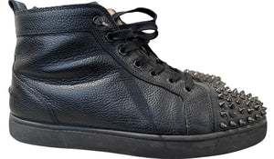 nike Used Christian Louboutin Black High Top Lou Spikes - test