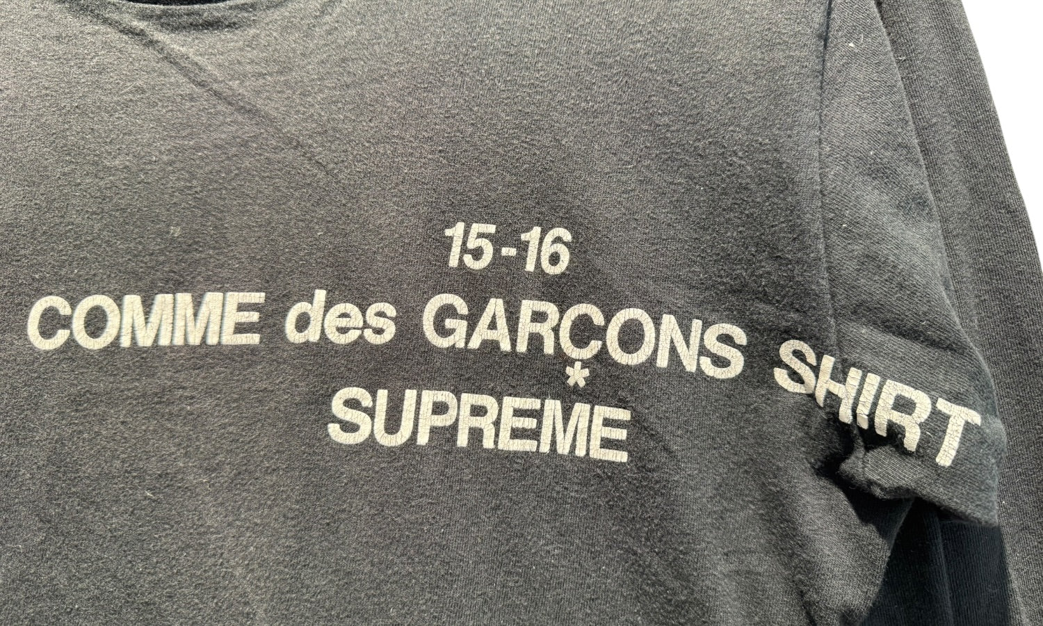 nike Used Supreme Comme Des Garcons Long Sleeve Tee Black - test
