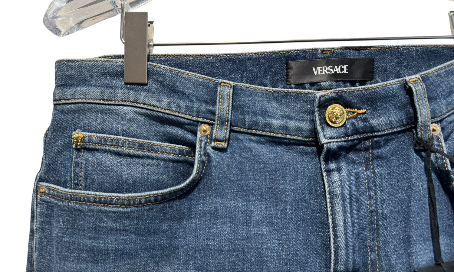 nike Used Versace Embroidered Blue Denim - test