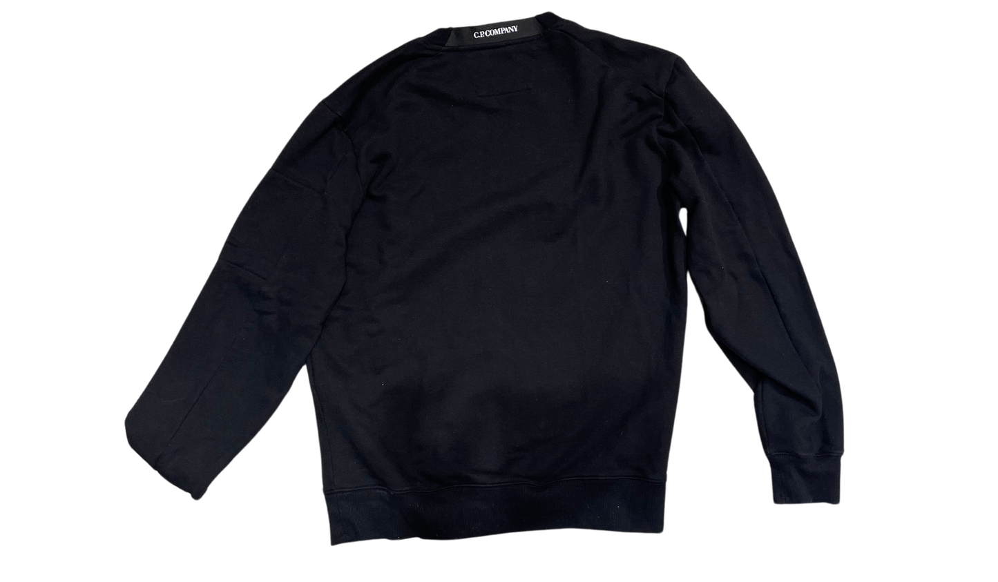 cp company Used CP company fleece crewneck sweatshirt black - 12CMSS022A005086W