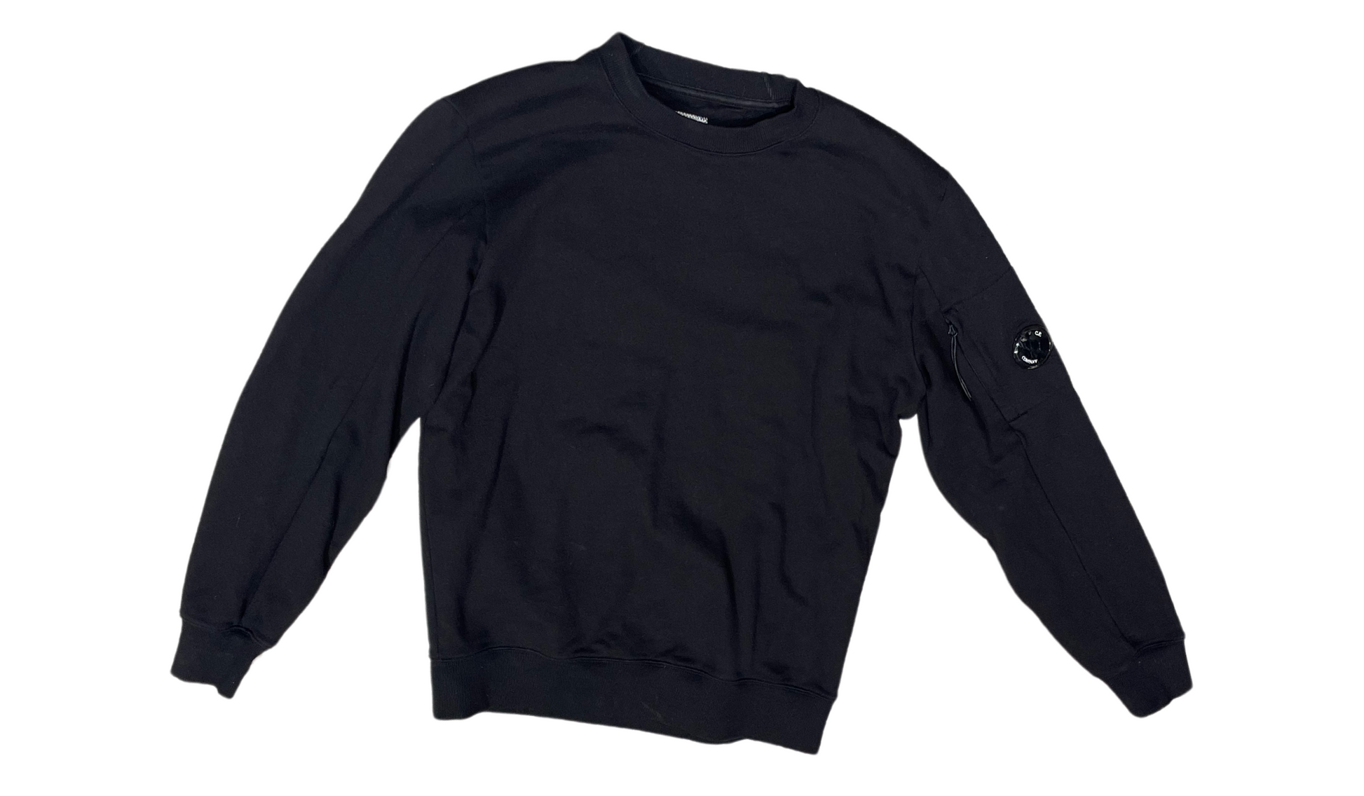 cp company Used CP company fleece crewneck sweatshirt black - 12CMSS022A005086W