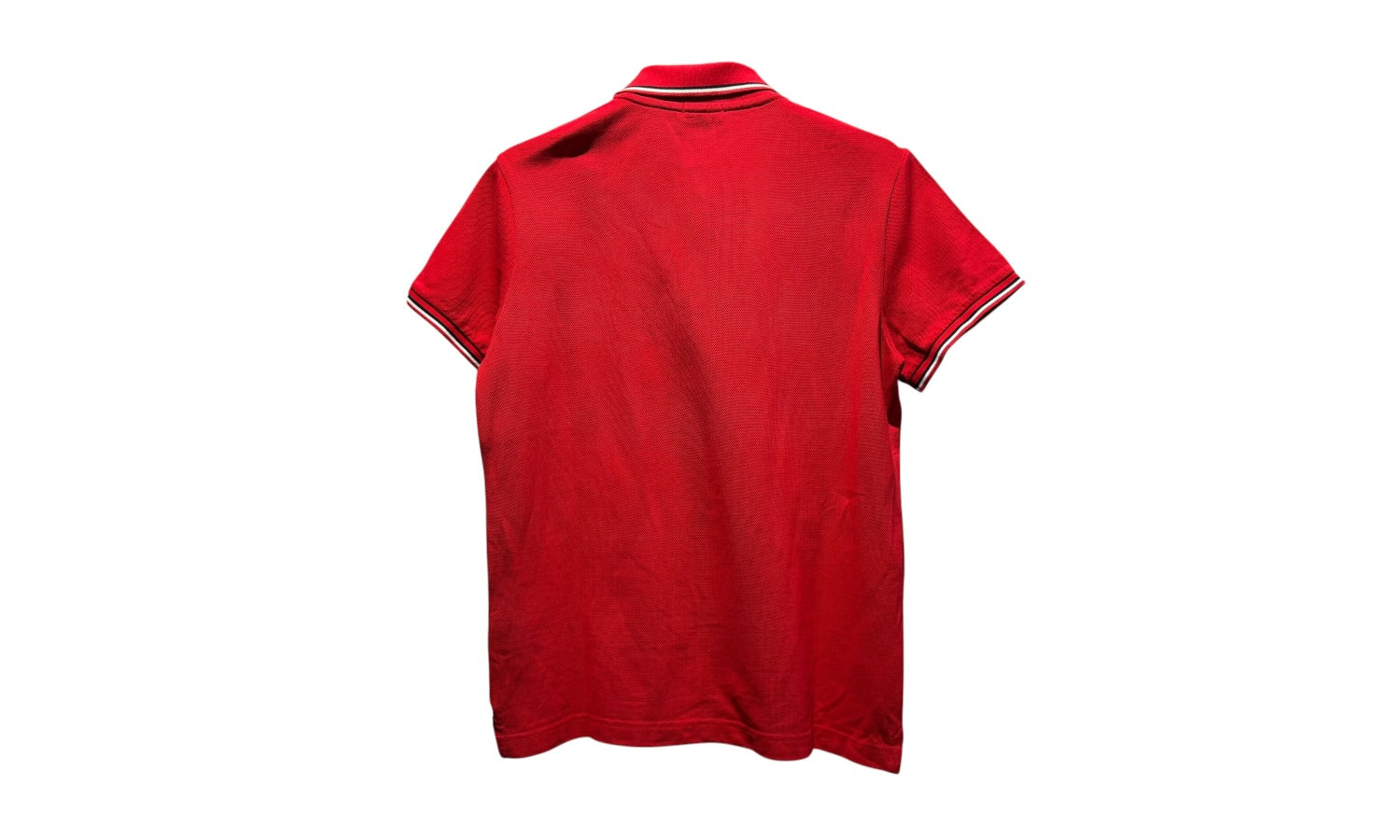 Moncler Used Moncler Black/White Collar Red Polo - MONPOLO2