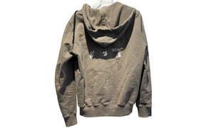 Off-White Used Off-White Paint Splatter Zip Hoodie Grey - OFFW