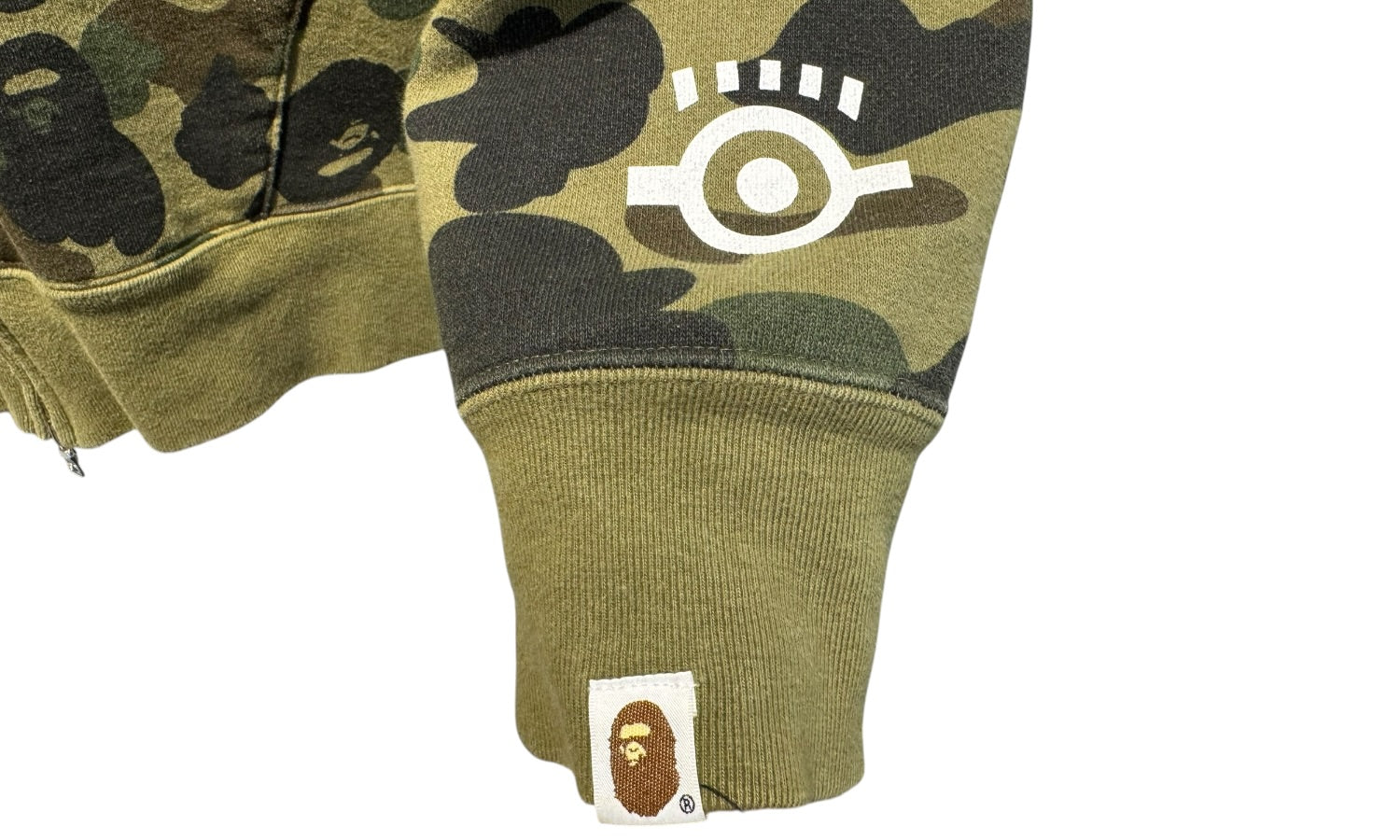 BAPE Used BAPE x Minions 1st Camo Shark Full Zip Hoodie Green - BAPE-BXM1CSFZ-MULTI