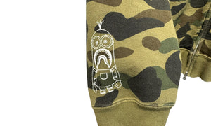 BAPE Used BAPE x Minions 1st Camo Shark Full Zip Hoodie Green - BAPE-BXM1CSFZ-MULTI